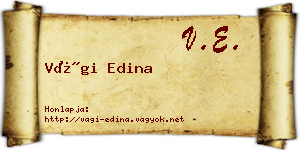 Vági Edina névjegykártya