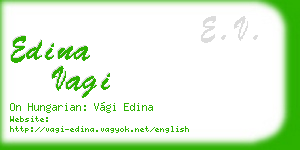 edina vagi business card